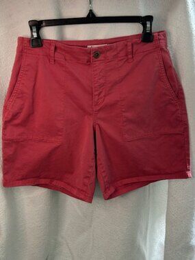 Carve Designs Maui 6" Utility Short | Light Red/Watermelon | Finished Hem | EUC